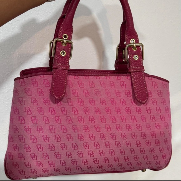 Dooney & Bourke Handbags - Dooney & Bourke Pink Monogram Satchel Bag